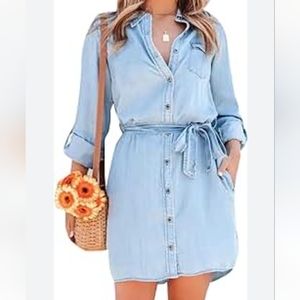 Athleta dress denim size L. EUC